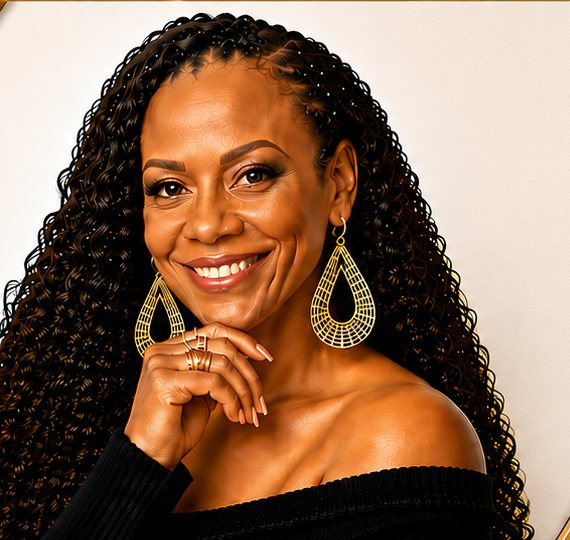 Jacqueline Gaffney, founder of Exousia, smiling in a studio portrait